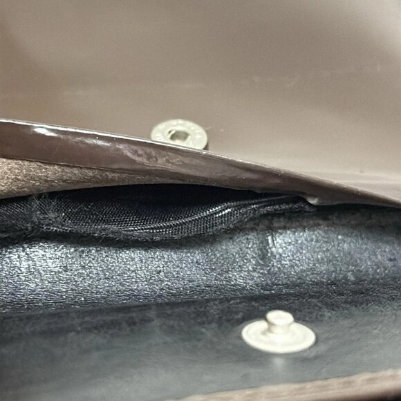 Auth FURLA - Dark Brown Leather Trifold Wallet - Picture 4 of 7